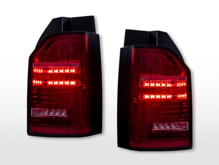 LED taillight set VW T6 year 16-19 version original bulb red/clear 