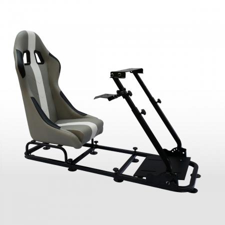 FK-pelin istuinpelien istuimien simulaattori eGaming Seats Interlagos harmaa / valkoinen harmaa / valkoinen