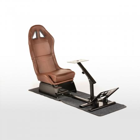 FK Gamesitz Spielsitz Rennsimulator eGaming Seats Suzuka braun mit Teppich braun
