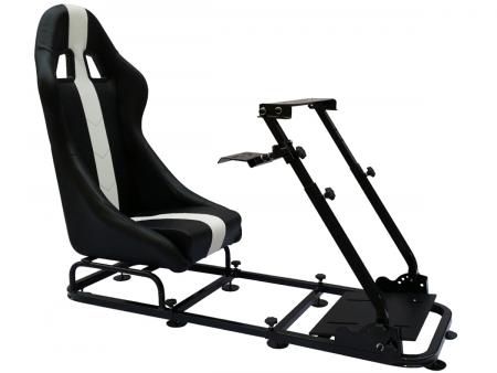 FK Gamesitz Spielsitz Rennsimulator eGaming Seats Interlagos schwarz/weiß schwarz/weiß