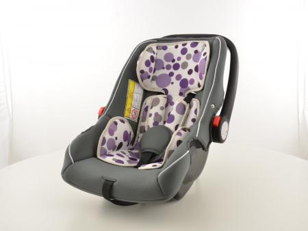 Kinderautositz Babyschale Autositz schwarz/weiß/lila Gruppe 0+, 0-13 kg 