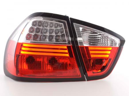 Juego de luces traseras LED BMW Serie 3 sedán tipo E90 05-08 transparente / rojo 