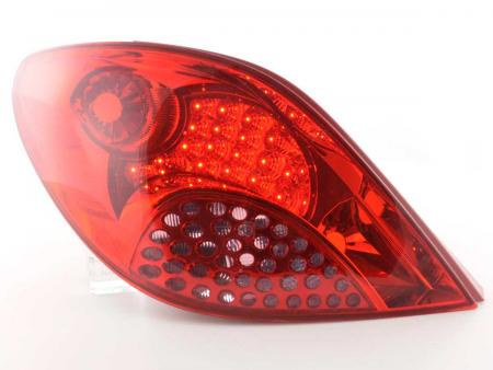LED-takavalot Peugeot 207 06-09 punainen 