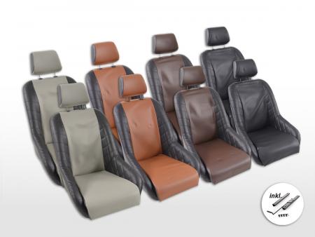 FK Oldtimersitze Assentos completos para carro Conjunto Retro-Magnum [cores diferentes] incluindo trilhos de corrida 