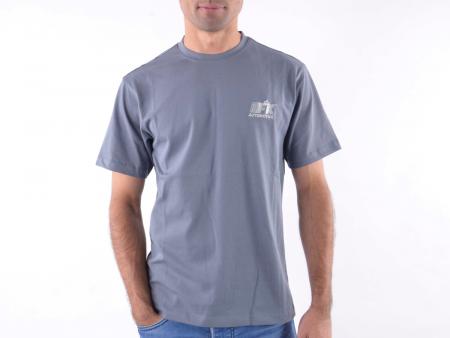T-skjorte, skjorte, topp moderne, flott design, grå størrelse S 