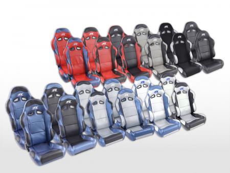 Sportowe fotele FK Auto półskorupowe fotele Ustaw karbonowe Spacelook w stylu sportów motorowych [różne kolory] 