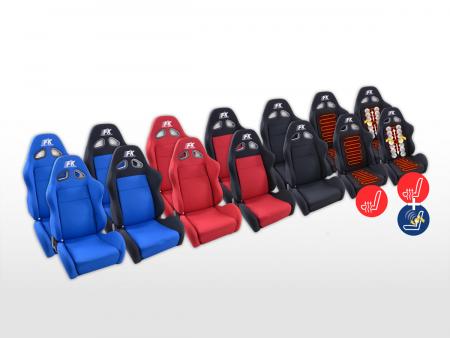 Assentos esportivos FK conjunto de bancos de meia concha para carros Tecido Super-Sport [cores diferentes] 