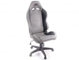 Cadeira esportiva FK cadeira giratória de escritório Cadeira executiva Pro Sport cinza / preta cadeira giratória cadeira de escritório 