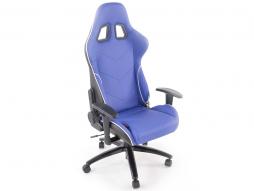 FK sportsstol kontor drejestol Montreal blå lederstol drejestol kontorstol 