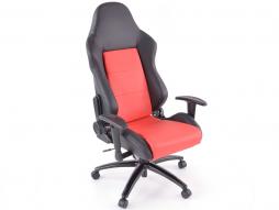 Cadeira esportiva FK cadeira giratória de escritório Cadeira executiva Santa Fe preta / vermelha cadeira giratória cadeira de escritório 