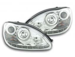 Phare Daylight LED DRL look Mercedes Classe S W220 02-05 chrome 