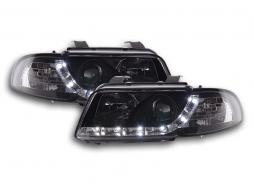 Scheinwerfer Set Daylight LED TFL-Optik Audi A4 Typ B5  95-99 schwarz 