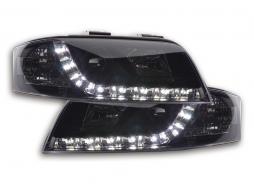 Phare Daylight LED DRL look Audi A6 type 4B 01-04 noir 