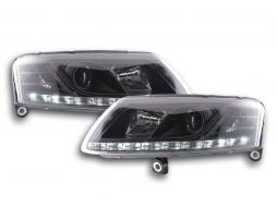 Scheinwerfer Set Daylight LED Tagfahrlicht Audi A6 Typ 4F  04-08 schwarz 