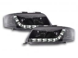 Scheinwerfer Set Daylight LED Tagfahrlicht Audi A6 4B  01-03 schwarz 