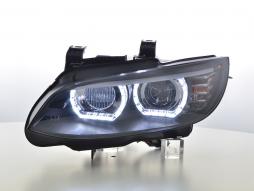 Conjunto de faróis xenon luz diurna LED luzes diurnas BMW Série 3 E92 / E93 06-10 preto 