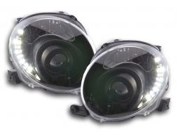 Scheinwerfer Set Daylight LED TFL-Optik Fiat 500  07- schwarz 