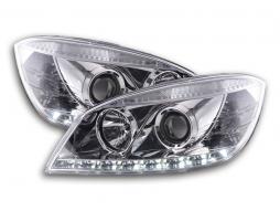 Daglichtkoplamp LED DRL look Mercedes C-Klasse type W204 07-10 chroom 