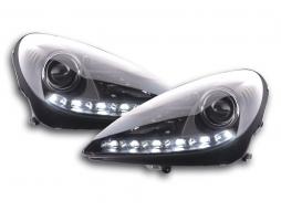 Scheinwerfer Set Daylight LED Tagfahrlicht Mercedes SLK R171 schwarz 
