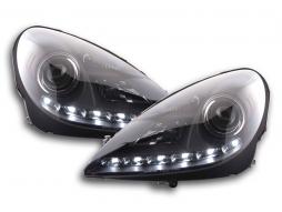 Nappali fényszóró LED nappali menetlámpa Mercedes SLK R171 fekete 
