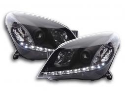 Phare Daylight LED DRL look Opel Astra H noir 