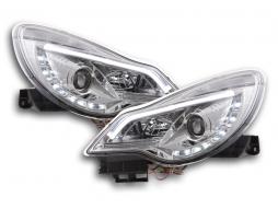 Dagslys forlygte LED kørelys Opel Corsa D fra 2011 krom 