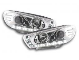 Daylight headlight LED daytime running lights VW Scirocco 3 type 13 chrome 