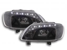 Scheinwerfer Set Daylight LED TFL-Optik VW Touran Typ 1T / VW Caddy Typ 2K schwarz 