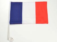 Autolippu Autolippu Ranskan lippu kannattimella sivuikkunaan 30x45cm 