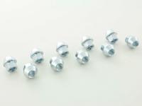 Wheel nuts set (10 pcs.) Length 34mm, conical collar M12x1.5 silver 