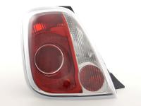 Spare parts rear light left Fiat 500 07- red / clear 
