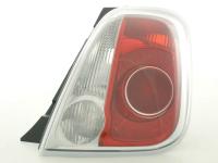Części zużywające się tylne światło prawe Fiat 500 07- czerwone/przezroczyste 