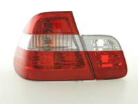 Conjunto de luzes traseiras BMW série 3 Limo tipo E46 98-01 branco / vermelho 