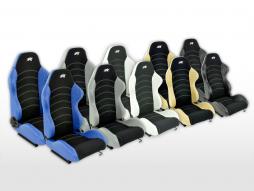 FK-sportstoelen set van halfschaal autostoelen Vancouver in motorsportlook [verschillende kleuren] 