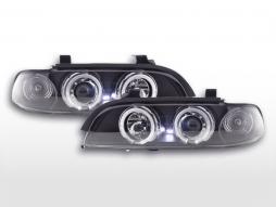 Headlight set BMW 5-series type E39 95-00 black 