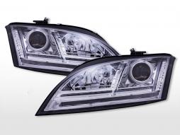 Nappali fényszórók LED parkolófénnyel Audi TT (8J) 2006-2011 króm 