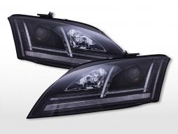 Nappali fényszórók LED parkolófénnyel Audi TT (8J) 2006-2011 fekete 