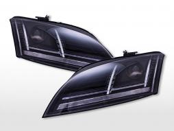 Daylight headlights with LED daytime running lights Audi TT (8J) 2010-2014 black 