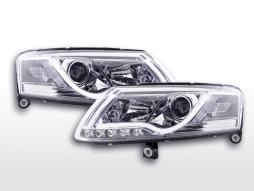 Daglichtkoplamp LED DRL look Audi A6 type 4F 04-08 chroom 
