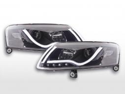 Kompleti i fenerëve Dritë LED DRL look Audi A6 tip 4F 04-08 i zi 
