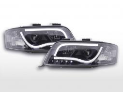 Scheinwerfer Set Daylight LED TFL-Optik Audi A6 Typ 4B  01-04 schwarz für Rechtslenker 