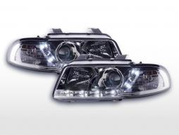 Daglichtkoplamp LED DRL look Audi A4 type B5 95-99 chroom 