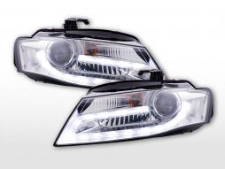 Scheinwerfer Set Daylight LED Tagfahrlicht Audi A4 ab  2008 chrom 