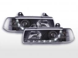 Kompleti i fenerëve Drita e ditës LED dritat e ditës BMW 3 Seria E36 Coupe 92-99 e zezë 