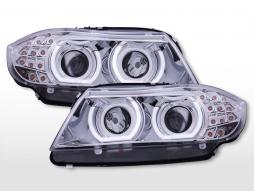 Dagslygter med LED parkeringslys BMW 3-serie E90/E91 2005-2012 krom 