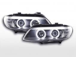 Scheinwerfer Set Xenon Daylight CCFL TFL-Optik BMW X5 E53  04-06 schwarz 