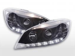 Daglichtkoplamp LED DRL look Mercedes C-Klasse type W204 07-10 zwart 