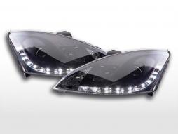 Nappali fényszóró LED DRL megjelenésű Ford Focus 3/4/5 ajtós. 01-04 fekete 