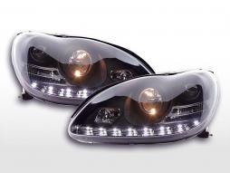 Scheinwerfer Set Daylight LED TFL-Optik Mercedes S-Klasse Typ W220  98-05 schwarz 