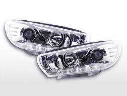 Dagslys forlygte LED DRL look VW Scirocco 3 Type 13 08- krom 